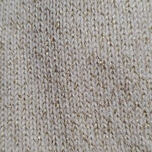 WOMENS CHARTER CLUB 2X SWEATER TAN GOLD METALLIC